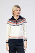 Jessica Graaf Fair Isle Knit Jumper Half Zip High Neck Regular Fit 30336-002