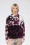 Jessica Graaf Printed Floral Colourblock Sweater with Cowl Neck 30339-071