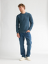 Petrol Industries Fine-Knit Cotton Crew Neck Jumper 3060-KWR225 - Storm Blue