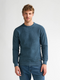 Petrol Industries Fine-Knit Cotton Crew Neck Jumper 3060-KWR225 - Storm Blue