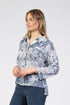Jessica Graaf Printed Top Full Button Collar Long Sleeve 30636-020