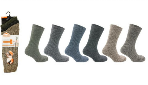 ProHike 3-Pack Easy Grip Cushion Sole Wool Socks UG3077 - Assorted Colours