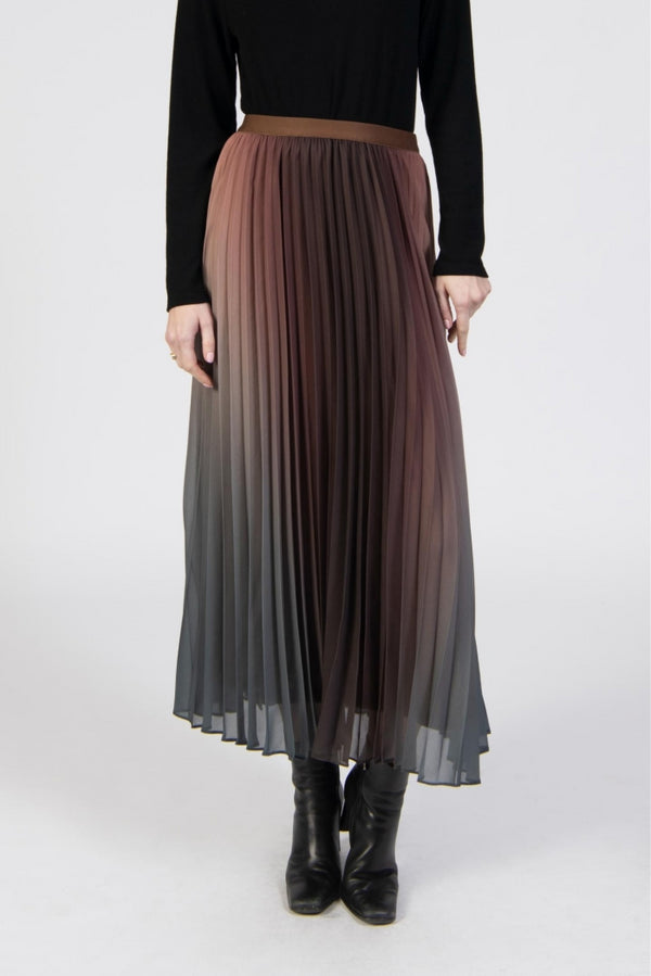 Jessica Graaf Pleated Midi Skirt Soft Ombré Print 30962-090