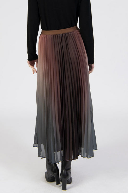 Jessica Graaf Pleated Midi Skirt Soft Ombré Print 30962-090