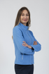 Jessica Graaf Textured Shell Pattern Full Zip Jacket Blue 31057-020