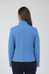 Jessica Graaf Textured Shell Pattern Full Zip Jacket Blue 31057-020