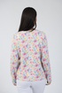 Jessica Graaf Floral Printed V-Neck Knit Sweater Pink Pastel 31184-010