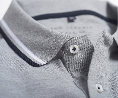 Vedoneire Men's Colour Tip Pique Polo 3132