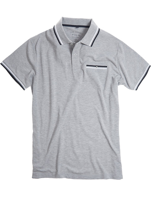 Vedoneire Men's Colour Tip Pique Polo 3132