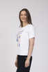 Jessica Graaf Holiday Print T-Shirt White With Blue and Orange Details 31333-001
