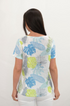 Jessica Graaf Floral Print V-Neck T-Shirt White Multi 31362-021