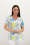 Jessica Graaf Floral Print V-Neck T-Shirt White Multi 31362-021