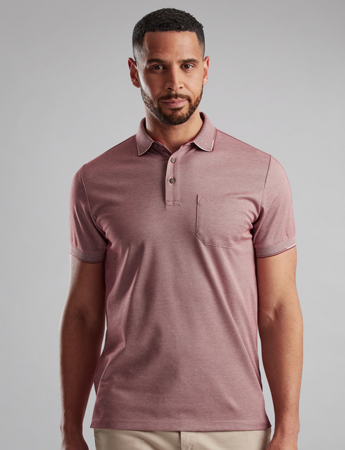 Vedoneire Amber Terrain Men's Cotton-Blend Polo Shirt — Regular Fit | 3137