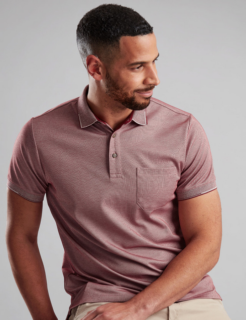 Vedoneire Amber Terrain Men's Cotton-Blend Polo Shirt — Regular Fit | 3137