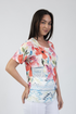 Jessica Graaf Floral Printed Round Neck T-Shirt Red Multi 31400-044