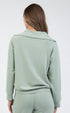 Jessica Graaf Womens Mint Green Half-Zip Top with Front Pockets 31521-031