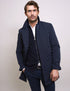 Vedoneire Mens Diamond Quilted Padded Mac Coat Navy 3164