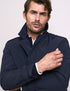 Vedoneire Mens Diamond Quilted Padded Mac Coat Navy 3164