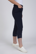 Jessica Graaf Womens Navy Bengaline Cropped Trousers with Lace Detail 31923-003