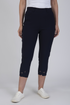 Jessica Graaf Womens Navy Bengaline Cropped Trousers with Lace Detail 31923-003