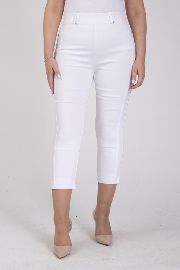 Jessica Graaf Plain Cropped Bengaline Trousers White 31949-001