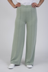 Jessica Graaf Womens Mint Green Wide Ankle Casual Trousers with Elasticated Waist 31931-031
