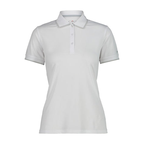 CMP Womens White Technical Stretch Dry Function Outdoor Polo Shirt 31T5066