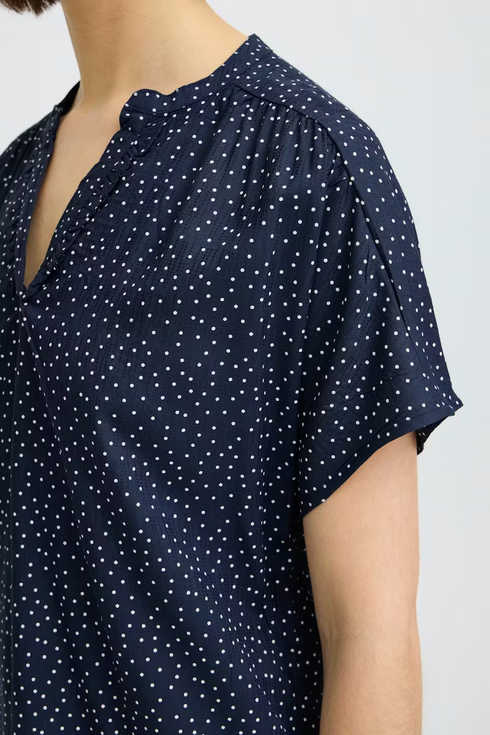 Fransa FRLAYA Blouse Navy Blazer Blue Dotted Print 20617499
