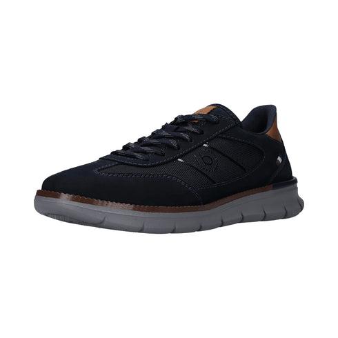 Bugatti Grind Wide Fit Leather Casual Sneaker in Dark Blue 322-AXQ01-1569-4141