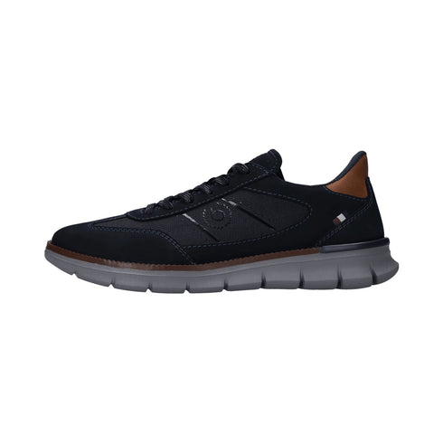 Bugatti Grind Wide Fit Leather Casual Sneaker in Dark Blue 322-AXQ01-1569-4141
