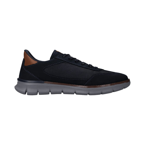 Bugatti Grind Wide Fit Leather Casual Sneaker in Dark Blue 322-AXQ01-1569-4141