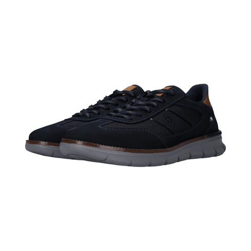Bugatti Grind Wide Fit Leather Casual Sneaker in Dark Blue 322-AXQ01-1569-4141