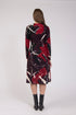 Jessica Graaf Abstract Print Buckle Detail Wrap Dress 32986-077 - Merlot Red