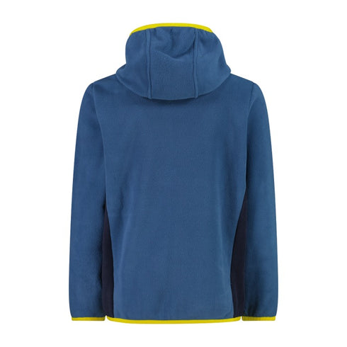 CMP Boy’s Full Zipper Hooded Fleece Jacket - Colour Block 32H1384