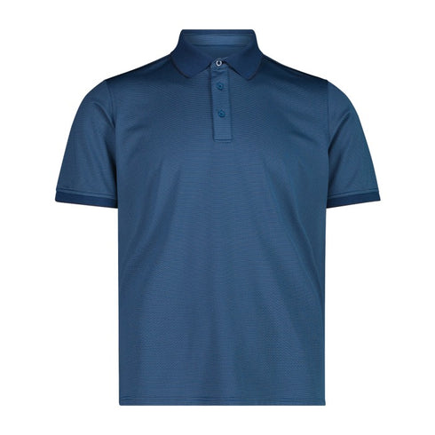 CMP Long Sleeved Jersey Polo Shirt Petroleum Blue 32T5247