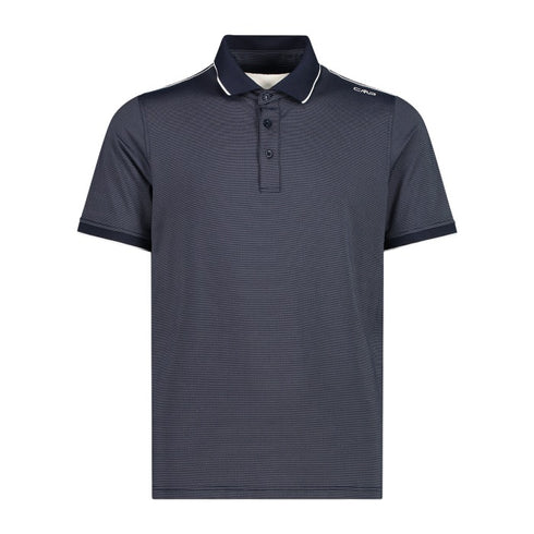 CMP Mens Black Blue Stretch Jersey Dry Function Training Polo Shirt 32T5247