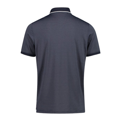 CMP Mens Black Blue Stretch Jersey Dry Function Training Polo Shirt 32T5247