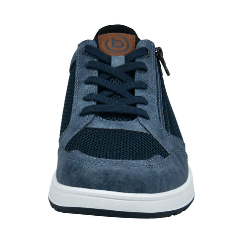 Bugatti Men's Blue Textile Zip & Lace Sneakers – 331-AFB05