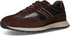 Bugatti Mens Premium Leather Contrast Lace Up Trainer - 6111 Dark Brown SKU 332AWC031410