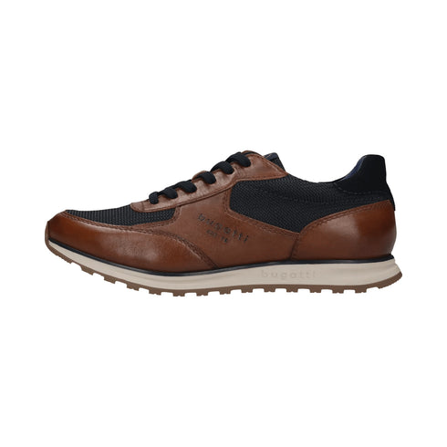 Bugatti Cirino Men's Cognac Hand Finished Two-Tone Leather Sneakers 335-A021P-4169-6341