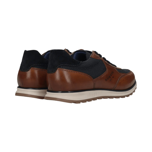 Bugatti Cirino Men's Cognac Hand Finished Two-Tone Leather Sneakers 335-A021P-4169-6341