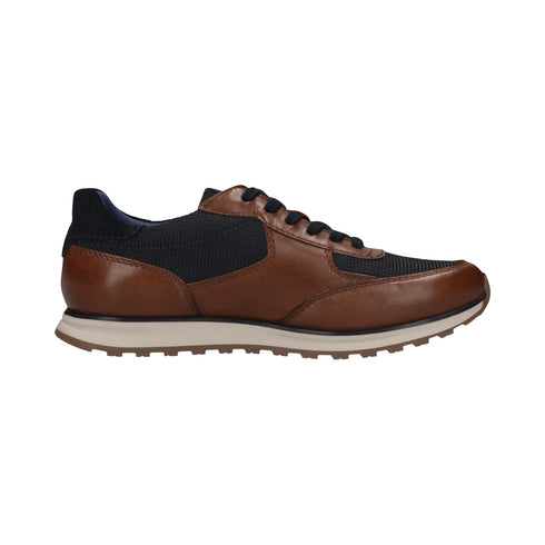Bugatti Cirino Men's Cognac Hand Finished Two-Tone Leather Sneakers 335-A021P-4169-6341