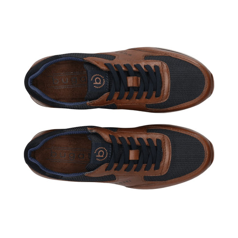 Bugatti Cirino Men's Cognac Hand Finished Two-Tone Leather Sneakers 335-A021P-4169-6341