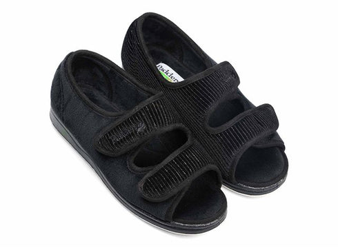 Padders Lydia X 3462 Women's Wide-Fit Open-Toe Slippers - Extra Wide 6E Memory Foam Comfort