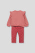 Street Monkey Girls' 2-Piece Outfit - Pink Ruffle Top & Dark Pink Leggings 353043