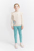 Street Monkey Girls' 2-Piece Outfit - Cream Koala Top & Light Green Leggings 353050