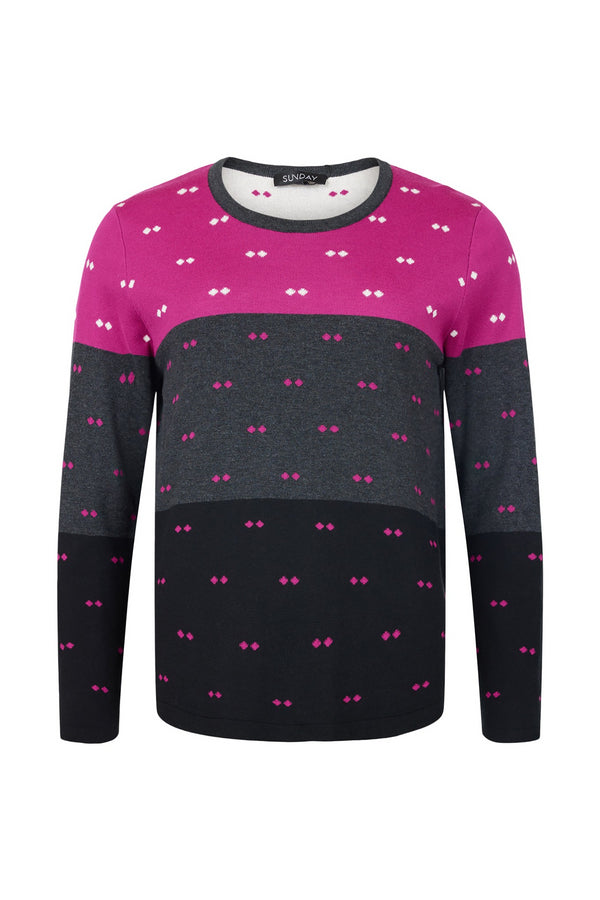 Sunday Elevine Diamond Dash Block Jumper 6852 6422