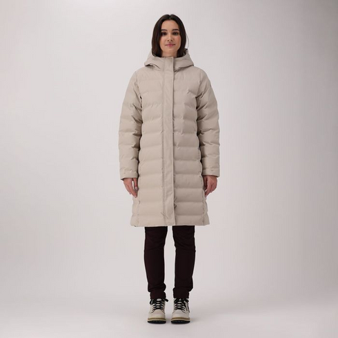CMP Womens Long Down Coat 35K3676 P220 - Kaki Cream