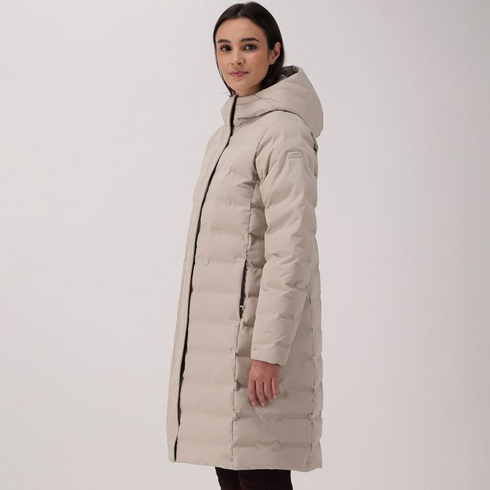 CMP Womens Long Down Coat 35K3676 P220 - Kaki Cream