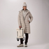 CMP Womens Long Down Coat 35K3676 P220 - Kaki Cream